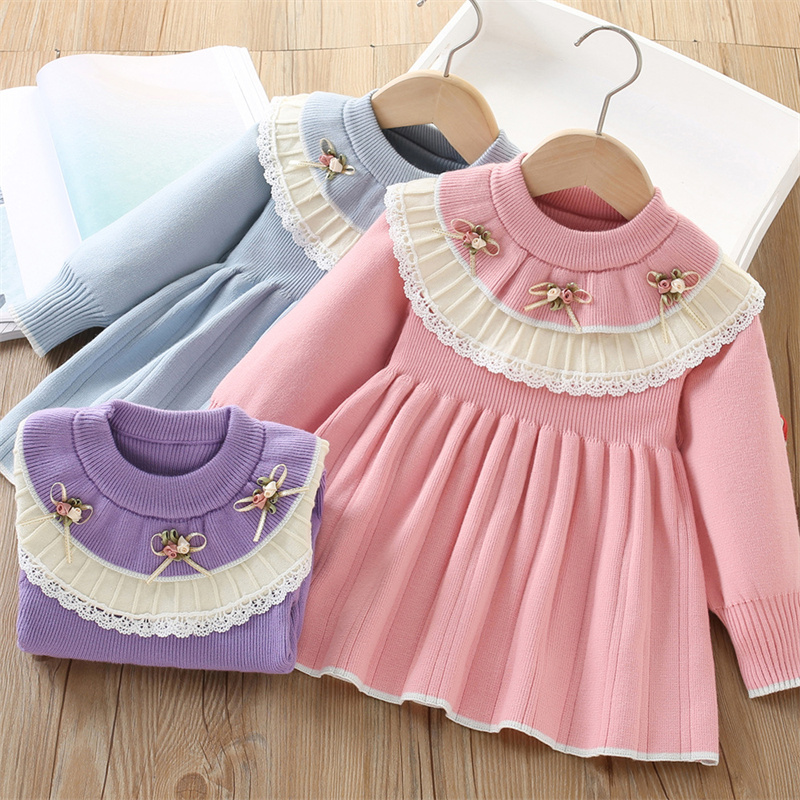 Baby Girls' Knitted Dress Chil - Baby Clothing Jumpers review and price