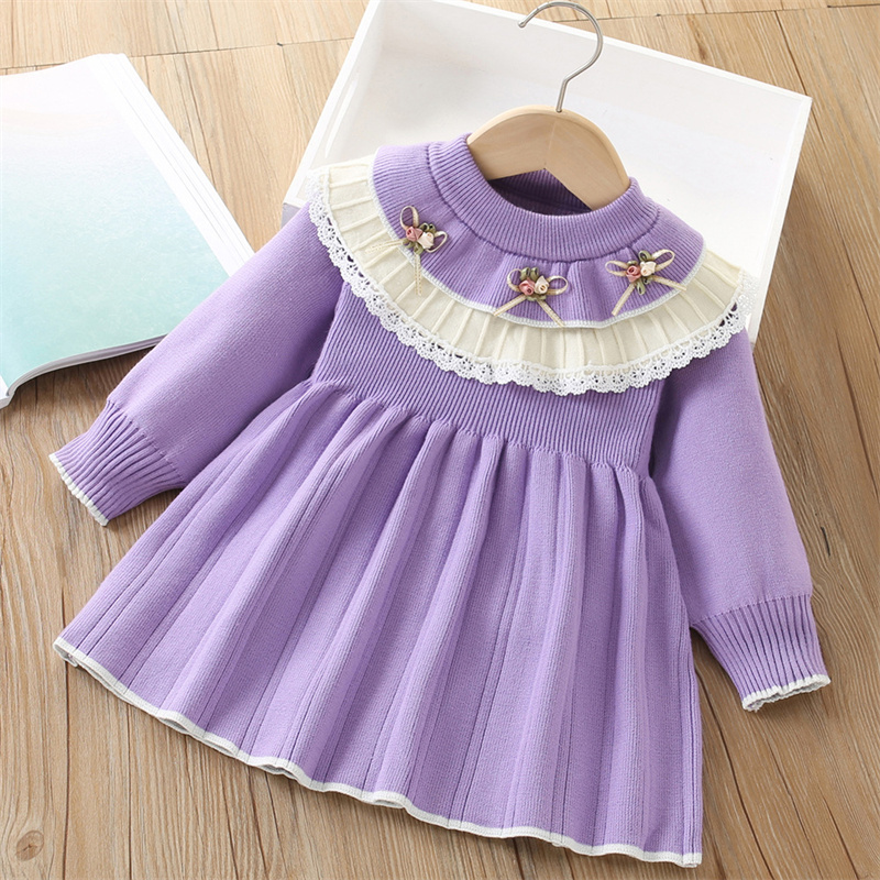 Baby Girls' Knitted Dress Chil - Baby Clothing Jumpers review and price