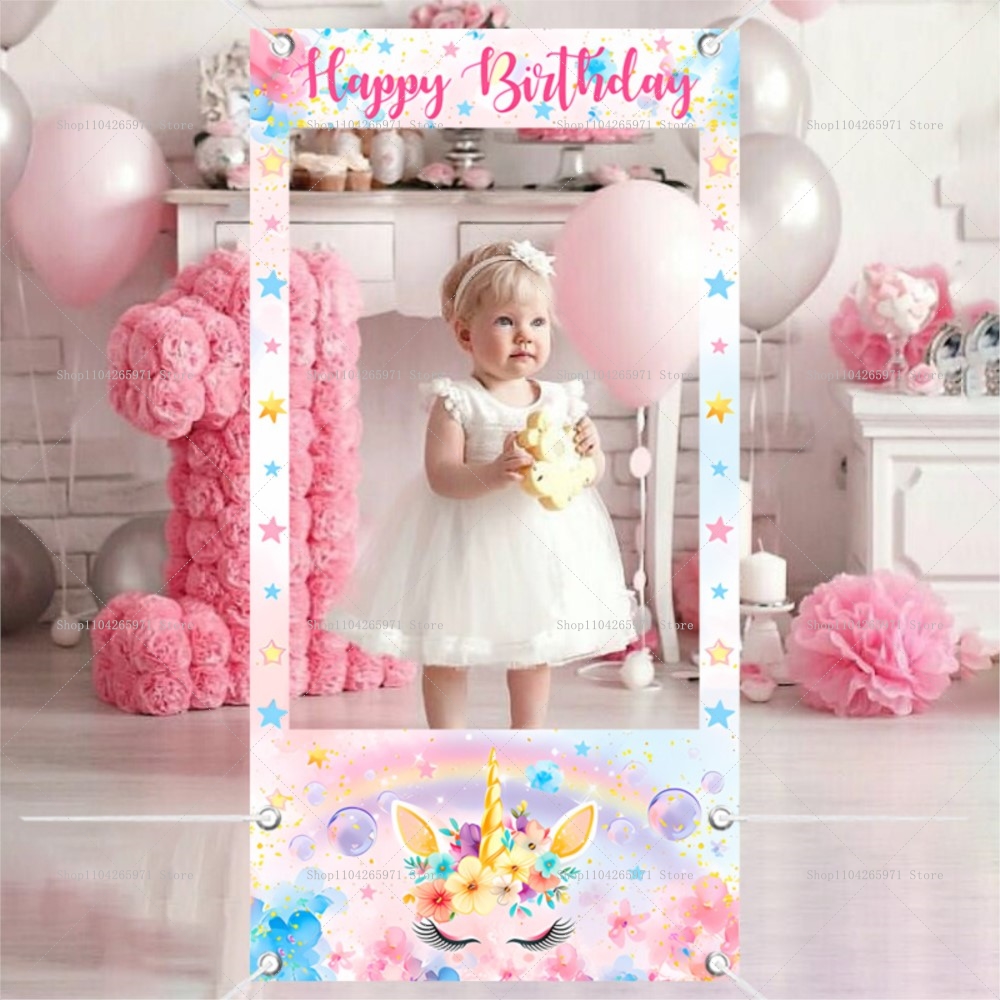 Unicorn Theme Photo Booth Fram - Baby Clothing Event review and price